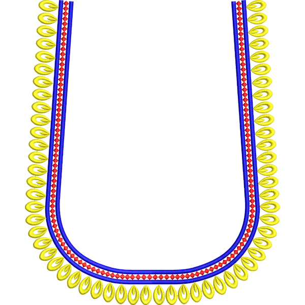 Blouse Design No :MSM - 880 - Simple Border, U Shape
