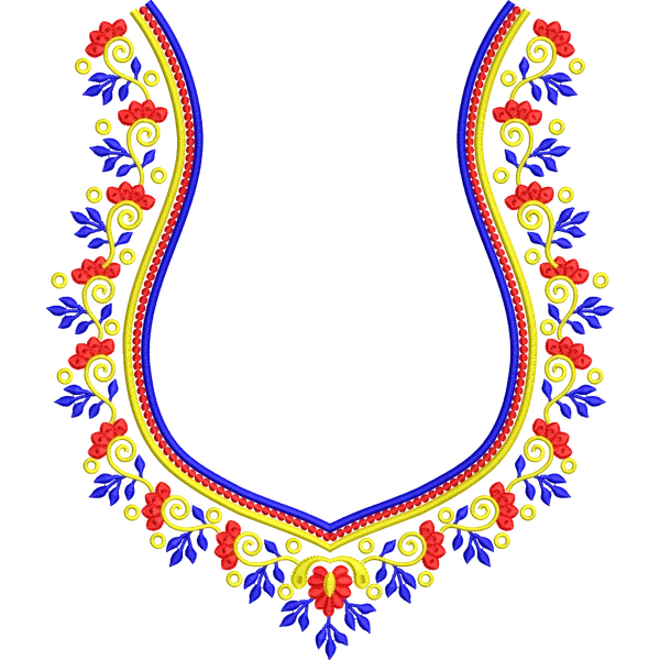 Blouse Design No :MSM - 881 - Simple Border, Sweat Heart