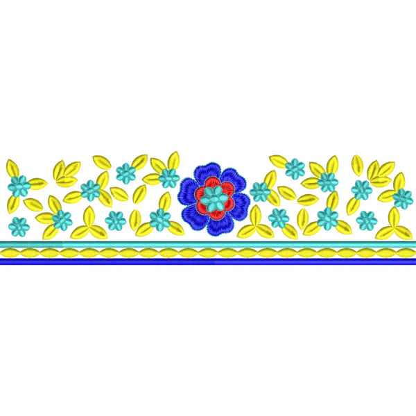 Blouse Design No :MSM - 882 - Simple Border, U Shape