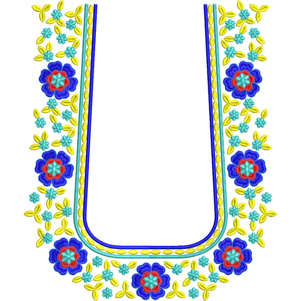 Blouse Design No :MSM - 882 - Simple Border, U Shape