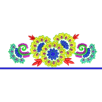 Blouse Design No :MSM - 886 - Border With Butta, Boat Neck
