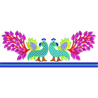 Blouse Design No :MSM - 899 - Border With Butta, U Shape
