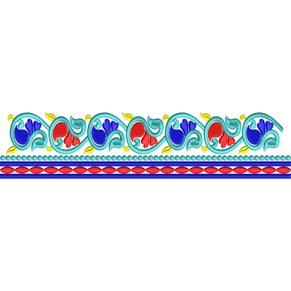 Blouse Design No :MSM - 902 - Simple Border, U Shape