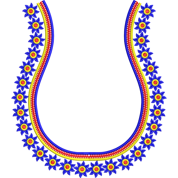 Blouse Design No :MSM - 905 - Simple Border, U Shape
