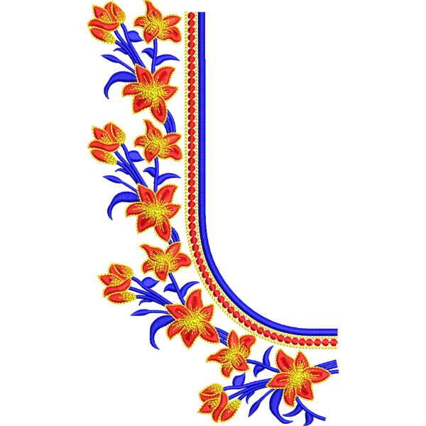 Blouse Design No :MSM - 913 - Simple Border, U Shape