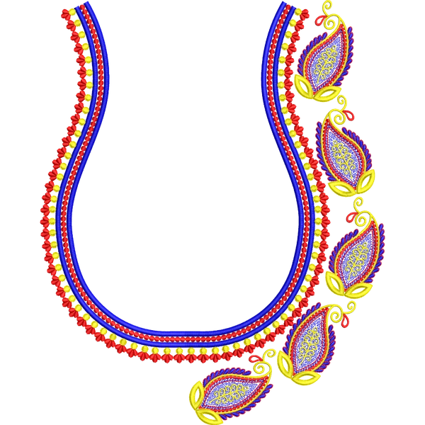 Blouse Design No :MSM - 916 - Butta, U Shape