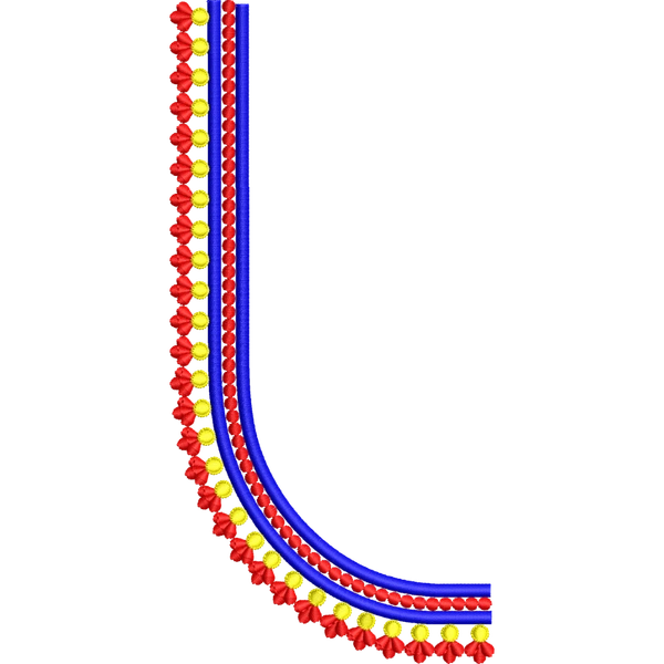 Blouse Design No :MSM - 916 - Simple Border, U Shape