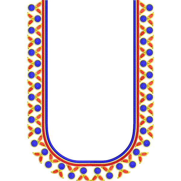 Blouse Design No :MSM - 917 - Simple Border, U Shape