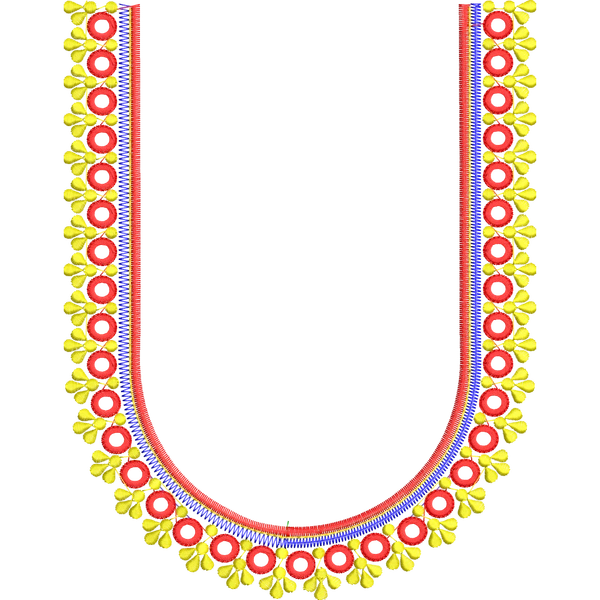Blouse Design No :MSM - 921 - Simple Border, U Shape