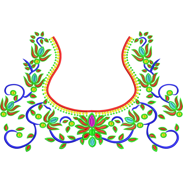 Blouse Design No :MSM - 928 - Simple Border, U Shape