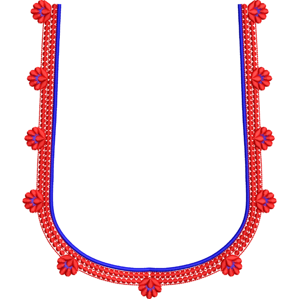 Blouse Design No :MSM - 940 - Simple Border, U Shape