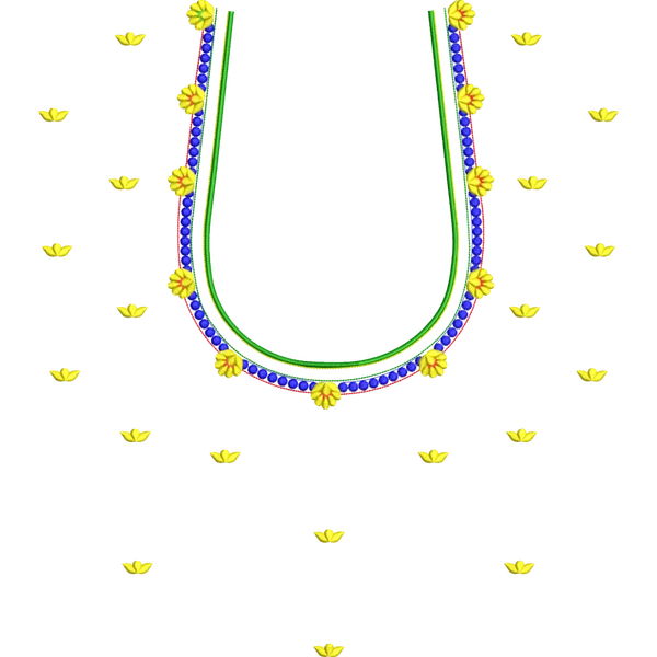 Blouse Design No :MSM - 951 - Simple Border, U Shape