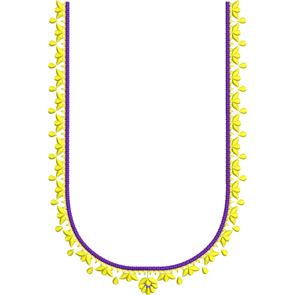 Blouse Design No :MSM - 956 - Simple Border, U Shape