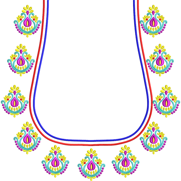 Blouse Design No :MSM - 966 - Butta, U Shape