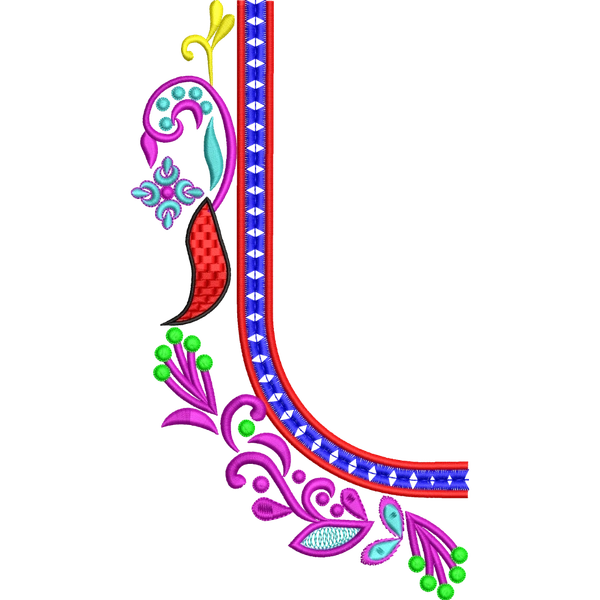 Blouse Design No :MSM - 969 - Simple Border, Sweat Heart