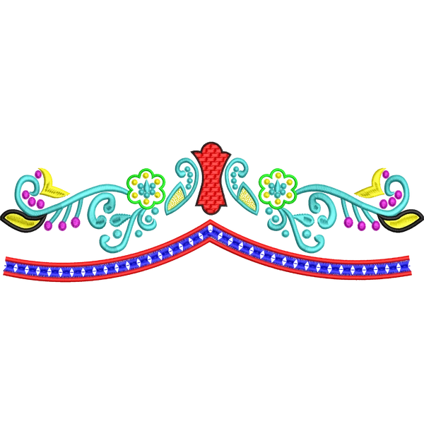 Blouse Design No :MSM - 969 - Simple Border, Sweat Heart