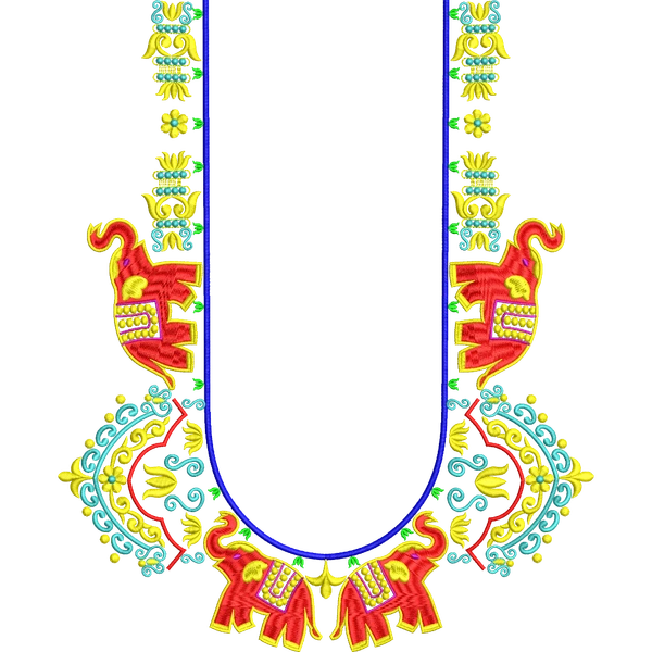 Blouse Design No :MSM - 980 - Butta, U Shape