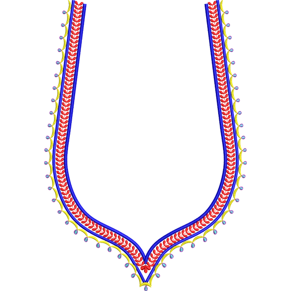 Blouse Design No :MSM - 993 - Simple Border, Sweat Heart