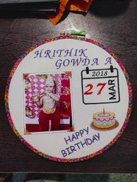 Embroidery Hoop - Personalized Birthday Gift with Photo (Hoop-003)