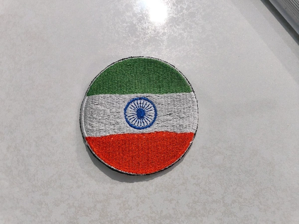 Indian flag Patch - Round - Sew-on