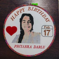 Embroidery Hoop - Birthday Gift with Photo Embroidery (Hoop-008)