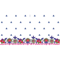 Blouse Design No :BH411/2 ,Small Butta , Flower Bunch - Full Sleeve, U Shape