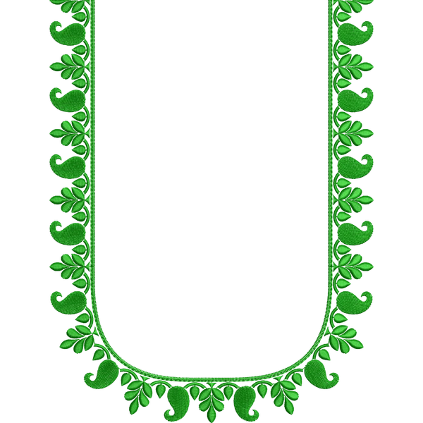 Blouse Design No : MSM-117 - Simple Border, U Shape