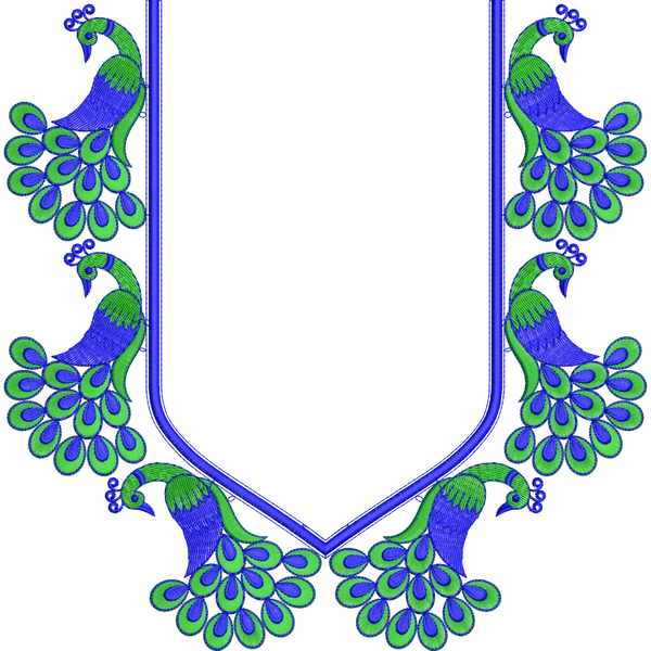 Blouse Design No : MSM-105 - Simple Border, Sweat Heart