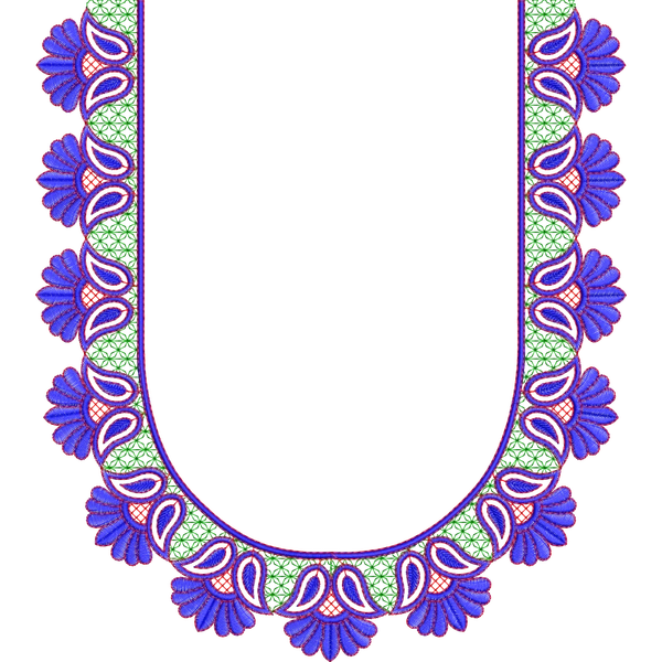 Blouse Design No : MSM-110 - Simple Border, U Shape