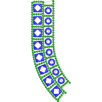 Blouse Design No : MSM-121 - Mirror Work, Simple Border, U Shape