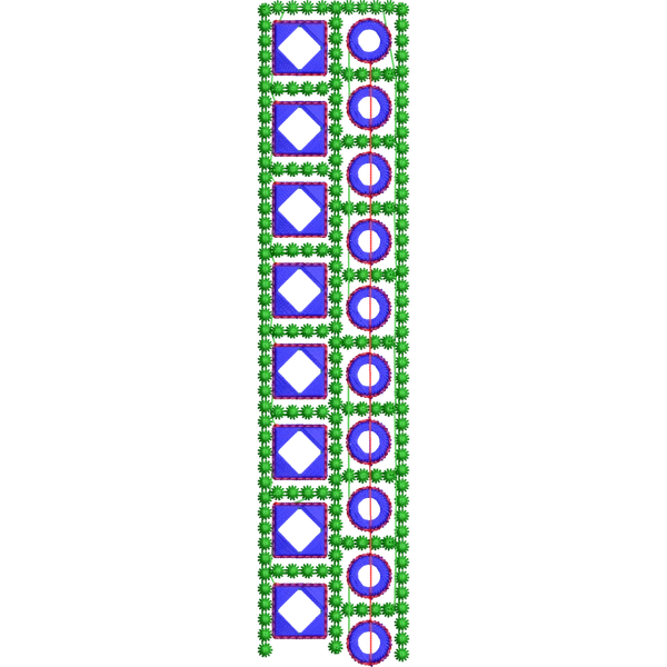 Blouse Design No : MSM-121 - Mirror Work, Simple Border, U Shape