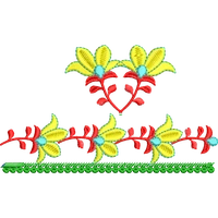 Blouse Design No :MSM - 162 - U Shape, Border with Butta