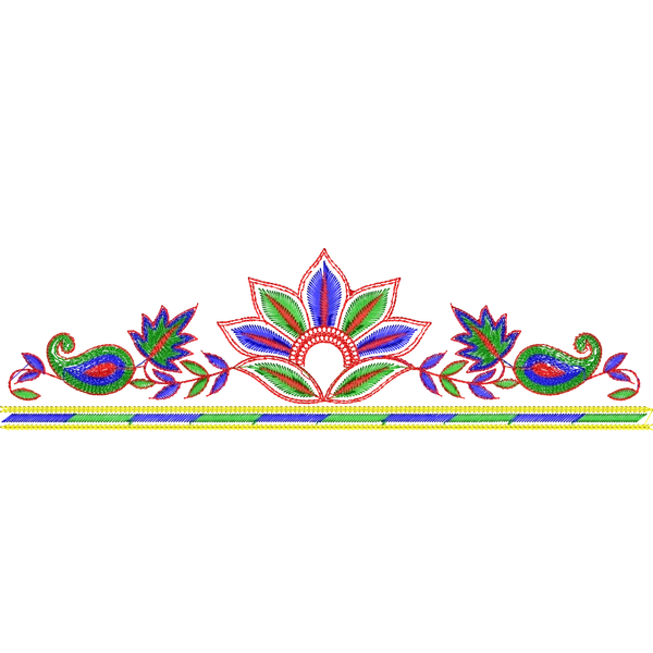 Blouse Design No :MSM - 170 - U Shape, Simple Border