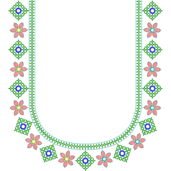 Blouse Design No :MSM - 182 - U Shape, Kutch with Mirror, Simple Border