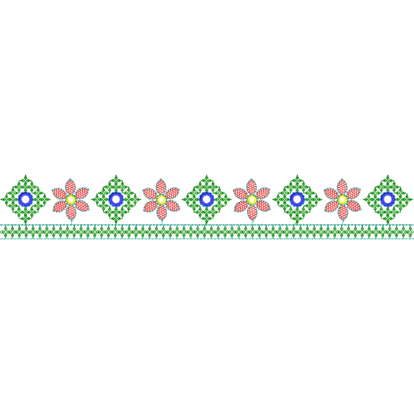 Blouse Design No :MSM - 182 - U Shape, Kutch with Mirror, Simple Border