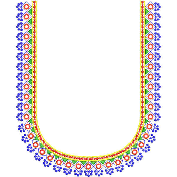 Blouse Design No :MSM - 184/1 - Mirror Work, Simple Border, U Shape