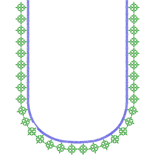 Blouse Design No :MSM - 188 - U Shape, Kutch Work, Simple Border