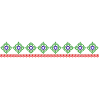 Blouse Design No :MSM - 189 - Kutch with Mirror, Simple Border, U Shape