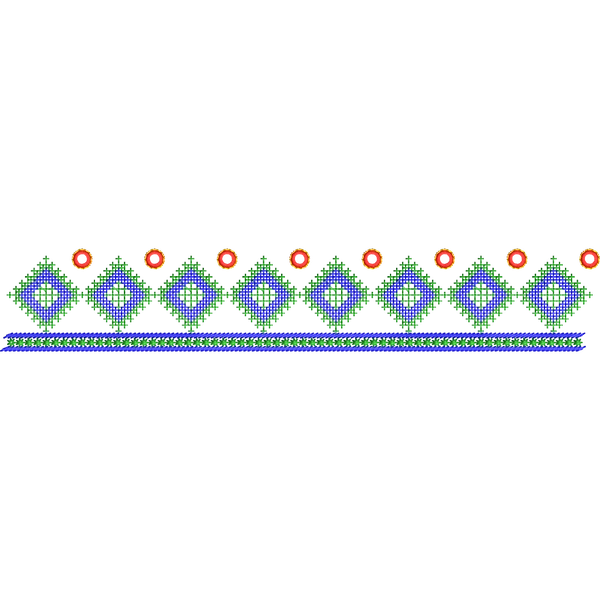 Blouse Design No :MSM - 192 - Kutch Work, Simple Border, U Shape