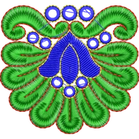 Blouse Design No :MSM - 193 - Mirror Work, Simple Border, U Shape