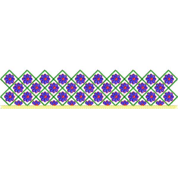 Blouse Design No :MSM - 194 - Simple Border, U Shape