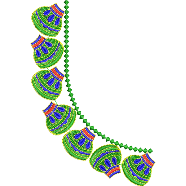 Blouse Design No :MSM - 197 - Simple Border, U Shape