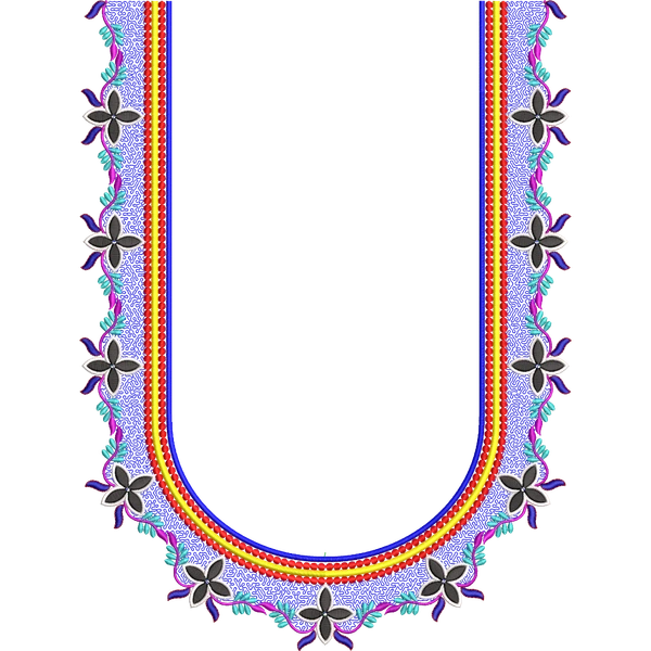 Blouse Design No :MSM - 205 - U Shape, Simple Border