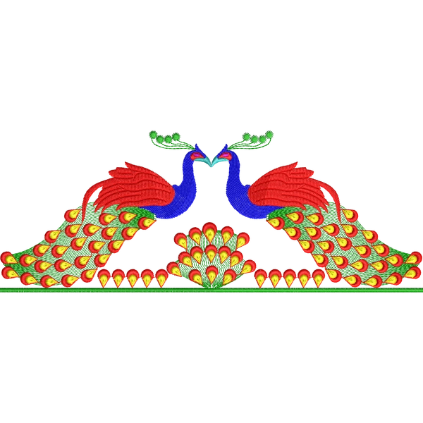 Blouse Design No :MSM - 207 - Pot Neck, Border With Butta