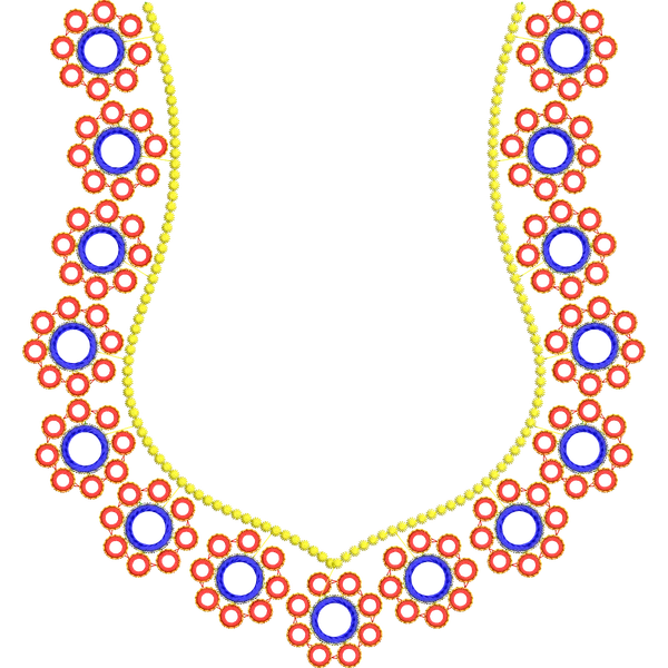 Blouse Design No :MSM - 208 - Mirror Work, Simple Border, Sweat Heart