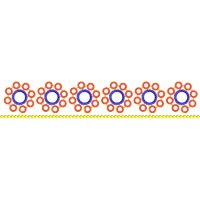 Blouse Design No :MSM - 208 - Mirror Work, Simple Border, Sweat Heart