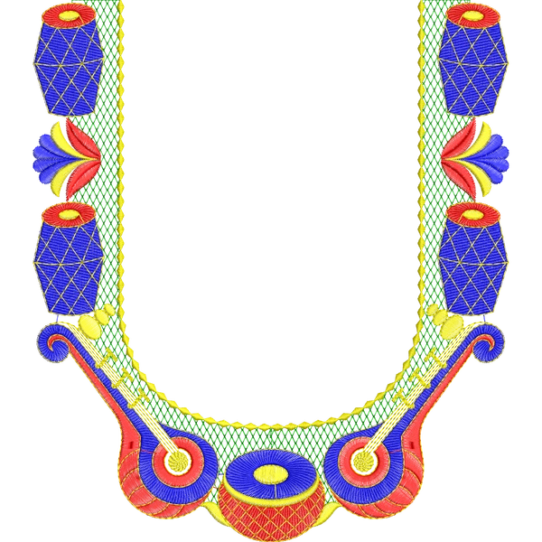 Blouse Design No :MSM - 209 - U Shape, Border With Butta