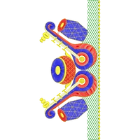 Blouse Design No :MSM - 209 - U Shape, Border With Butta