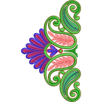 Blouse Design No :MSM - 213 - Border With Butta, U Shape