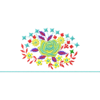 Blouse Design No :MSM - 215 - Border With Butta, U Shape